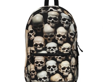 Skull Backpack, Gothic Rucksack, Rebel Style Bookbag