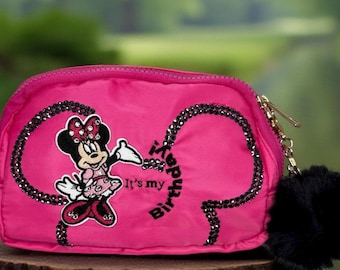 Minnie Mouse “It’s my Birthday” Swarovski Crystal Petite Cross Body Bag