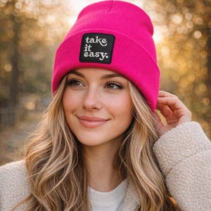 Take It Easy Beanie • Inspirational Knit Hat
