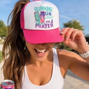 Running on Alani and a Prayer Trucker Hat • Women’s Fitness Hat