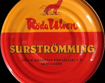 Surstromming Röda Ulven - Auténtico arenque fermentado sueco - Olor fuerte - 300 g