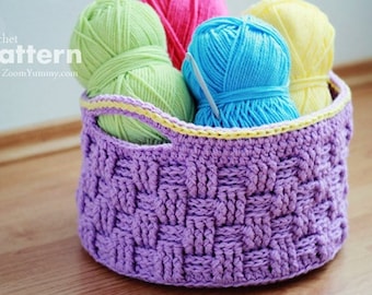 Crochet Pattern - Big Crochet Basket (Pattern No. 009) - INSTANT DIGITAL DOWNLOAD