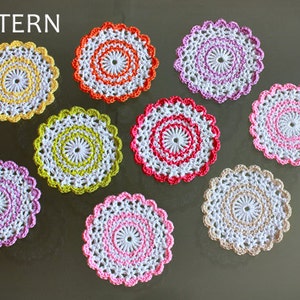 Crochet Pattern Sweet Crochet Coasters Pattern No. 032 INSTANT DIGITAL DOWNLOAD image 2