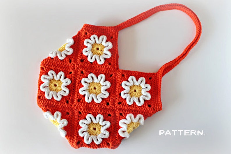 Crochet Pattern Crochet 3D Flower Purse Pattern No. 016 INSTANT DIGITAL DOWNLOAD image 2