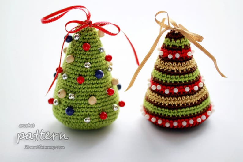 Crochet Pattern Little Colorful Christmas Trees Pattern No. 052 INSTANT DIGITAL DOWNLOAD image 3