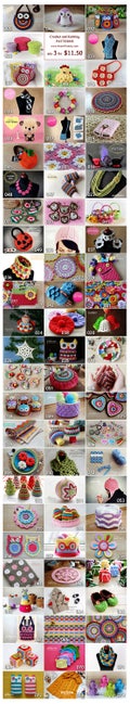 Crochet Patterns - Pick Any 3 Crochet and Knitting Patterns Bundle
