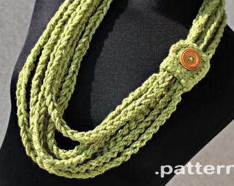 Crochet Chain Scarf Pattern: Easy DIY Necklace (PDF Pattern No. 023) - Instant Digital Download
