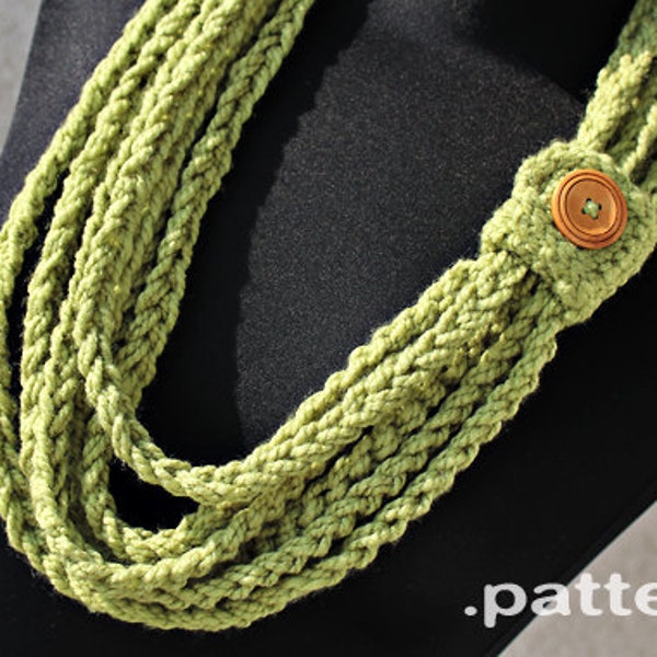 Crochet Pattern - Crochet Chain Scarf (Pattern No. 023) - INSTANT DIGITAL DOWNLOAD