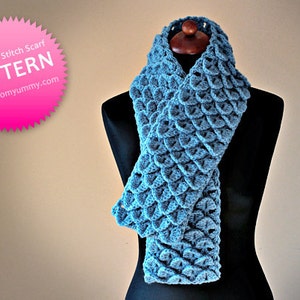 Crochet Pattern Crochet Crocodile Stitch Scarf Pattern No. 031 INSTANT DIGITAL DOWNLOAD image 2