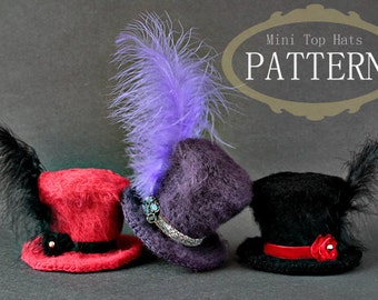 Crochet Pattern Crochet Mini Top Hats 