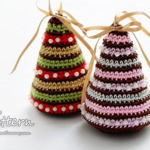 Crochet Pattern Little Colorful Christmas Trees Pattern No. 052 INSTANT DIGITAL DOWNLOAD image 4