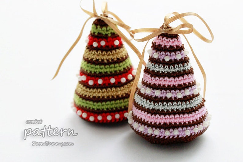 Crochet Pattern Little Colorful Christmas Trees Pattern No. 052 INSTANT DIGITAL DOWNLOAD image 4