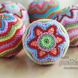 Crochet Pattern Colorful Christmas Star Ball Pattern No. 011 INSTANT DIGITAL DOWNLOAD image 4