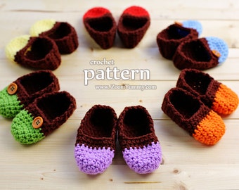 Crochet Pattern - The Easiest Crochet Baby Slippers - Age 0-3 Months (Pattern No. 065) - INSTANT DIGITAL DOWNLOAD