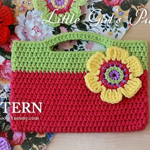 Patron au crochet - Sac à main de petite fille (Motif n° 027) - TÉLÉCHARGEMENT NUMÉRIQUE IMMÉDIAT