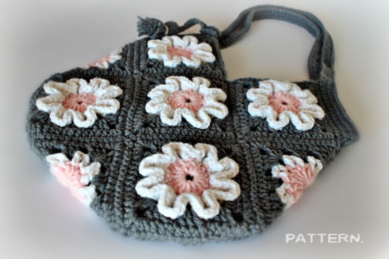 Crochet Pattern Crochet 3D Flower Purse Pattern No. 016 INSTANT DIGITAL DOWNLOAD image 4