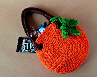 Crochet Pattern - Crochet Pumpkin Bag (Pattern No. 045) - INSTANT DIGITAL DOWNLOAD