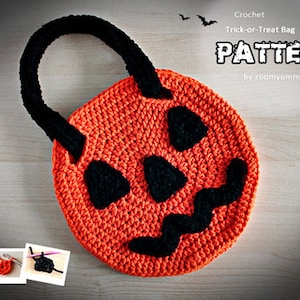 Crochet Pattern - Crochet Halloween Trick-or-Treat Bag (Pattern No. 049) - INSTANT DIGITAL DOWNLOAD
