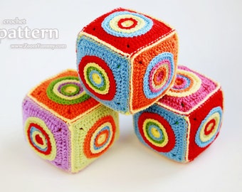 Crochet Pattern - Crochet Soft Toy Cube - (Pattern No. 069) - INSTANT DIGITAL DOWNLOAD