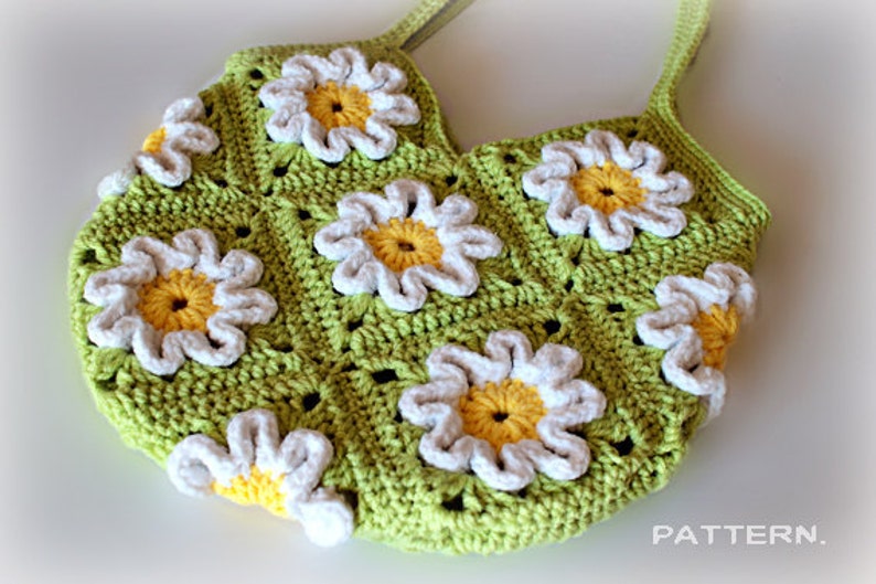 Crochet Pattern Crochet 3D Flower Purse Pattern No. 016 INSTANT DIGITAL DOWNLOAD image 3