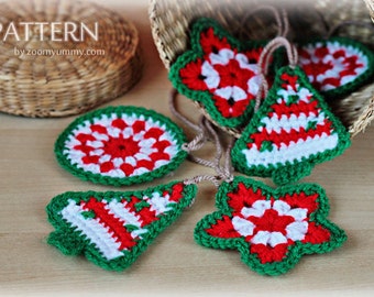 Crochet Pattern - Crochet Christmas Ornaments (Pattern No. 021) - INSTANT DIGITAL DOWNLOAD