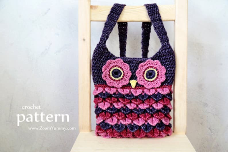 Crochet Pattern Crochet Owl Purse With Feathers pattern No. Etsy Canada