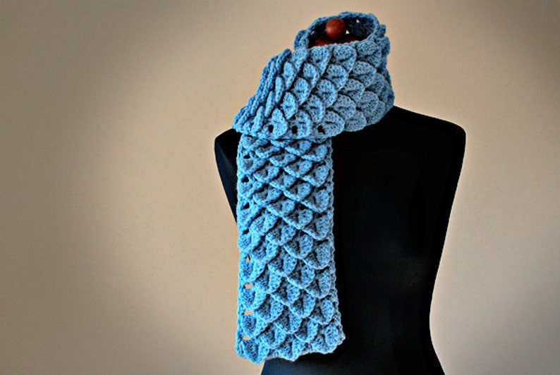 Crochet Pattern Crochet Crocodile Stitch Scarf Pattern No. 031 INSTANT DIGITAL DOWNLOAD image 3