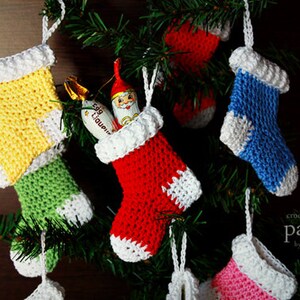 Crochet Pattern Crochet Christmas Stocking Ornaments Pattern No. 013 INSTANT DIGITAL DOWNLOAD image 3