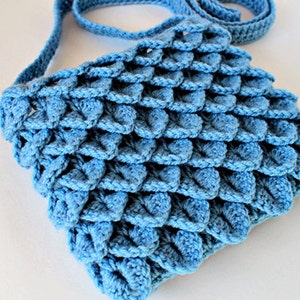 Cartera tejida a crochet punto escama cheap