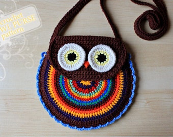 Crochet Pattern - Crochet Owl Purse (Pattern No. 005) - INSTANT DIGITAL DOWNLOAD