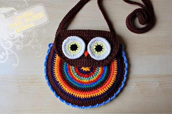 crochet owl purse