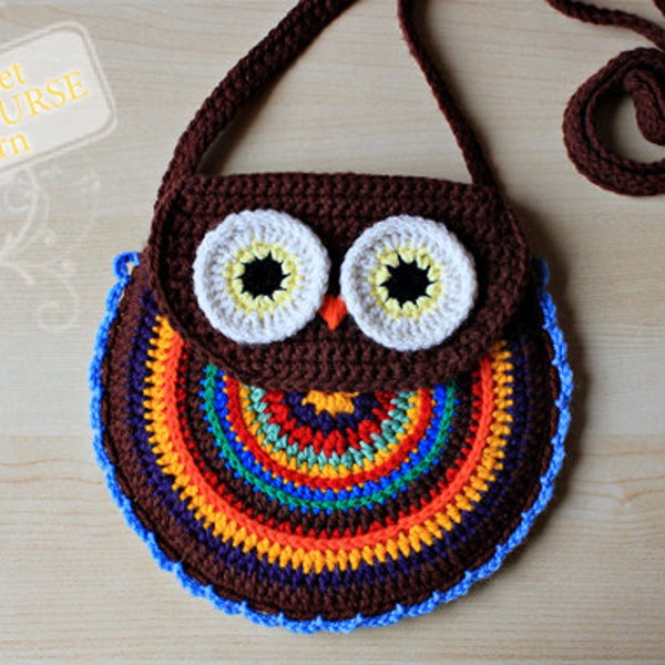 Crochet Pattern - Crochet Owl Purse (Pattern No. 005) - INSTANT DIGITAL DOWNLOAD