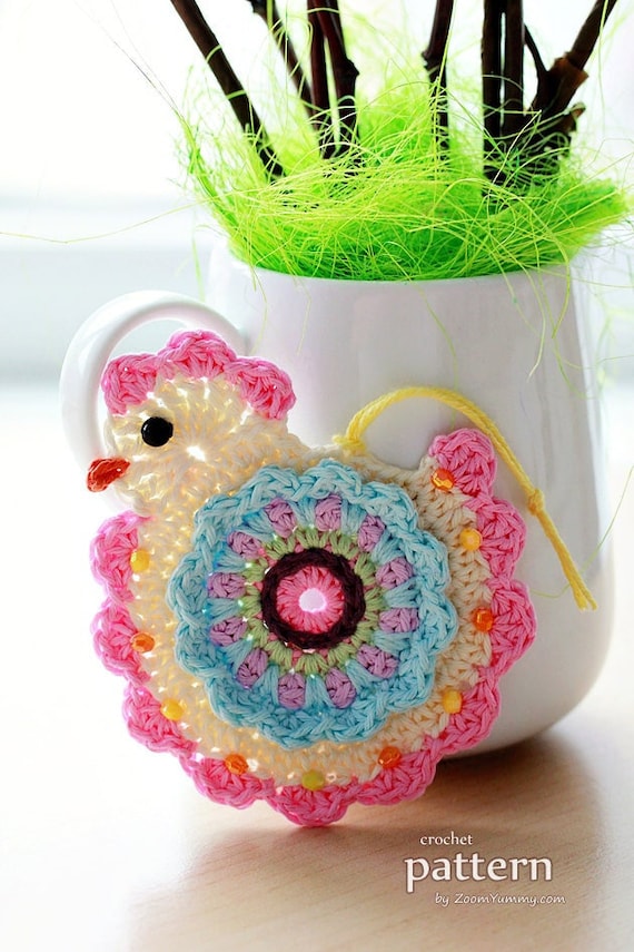 Crochet Chick Pattern: Happy Ornament (PDF Pattern no. 55)