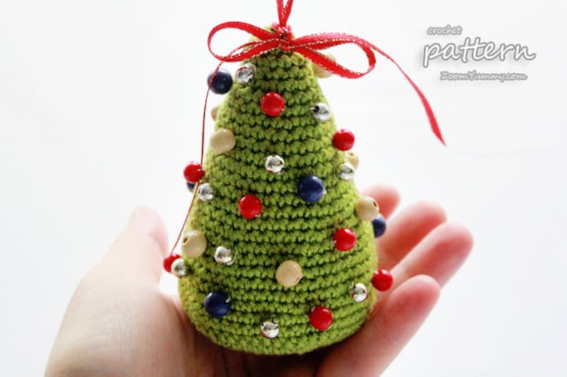 Crochet Pattern Little Colorful Christmas Trees Pattern No. 052 INSTANT DIGITAL DOWNLOAD image 2