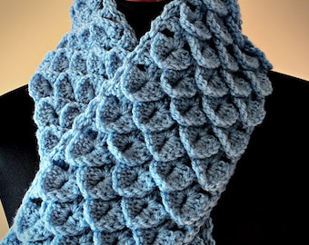 Crochet Pattern - Crochet Crocodile Stitch Scarf (Pattern No. 031) - INSTANT DIGITAL DOWNLOAD