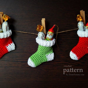 Crochet Pattern Crochet Christmas Stocking Ornaments Pattern No. 013 INSTANT DIGITAL DOWNLOAD image 2