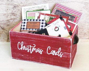 Christmas Card Holder, Farmhouse Style Christmas Card Display, Rustic Home Christmas Decor, Holiday Decor