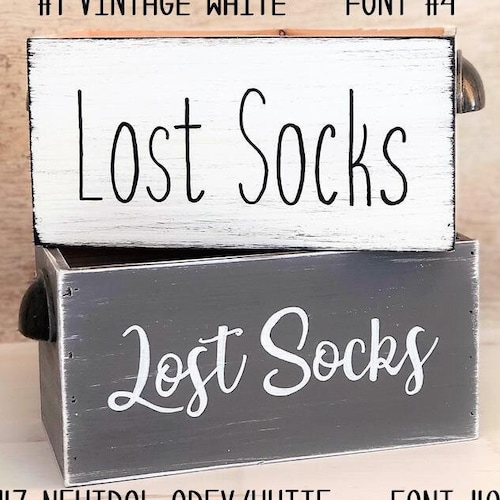 Farmhouse Laundry Room Decor Lost Sock Basket Lost Sock Etsy