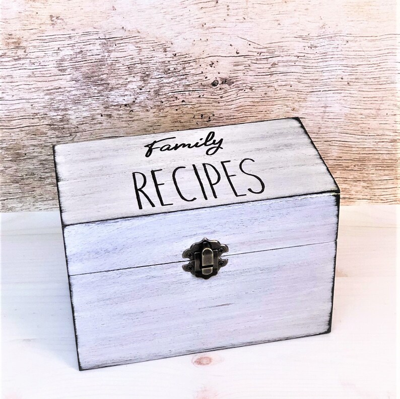 Rustic Recipe Boxes Recipe Storage Wood Recipe Box Etsy