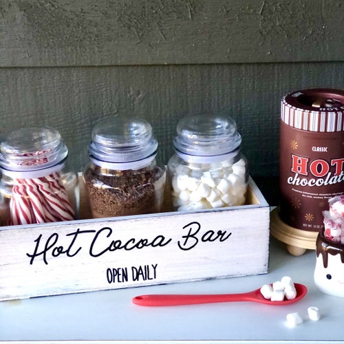 Hot Cocoa Bar Set With Optional Jars Farmhouse Hot Chocolate Etsy
