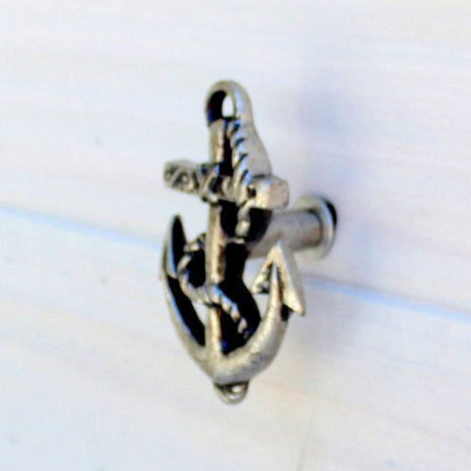 Anchor Knob Nautical Drawer Pull Silver Drawer Pulls Etsy UK