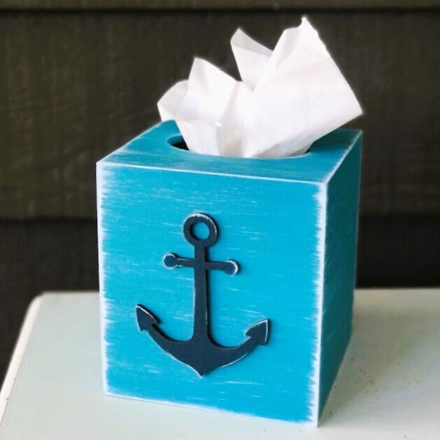 Tissue Box Cover Navy Blue Anchor Tissue Box Cover Anchor 
