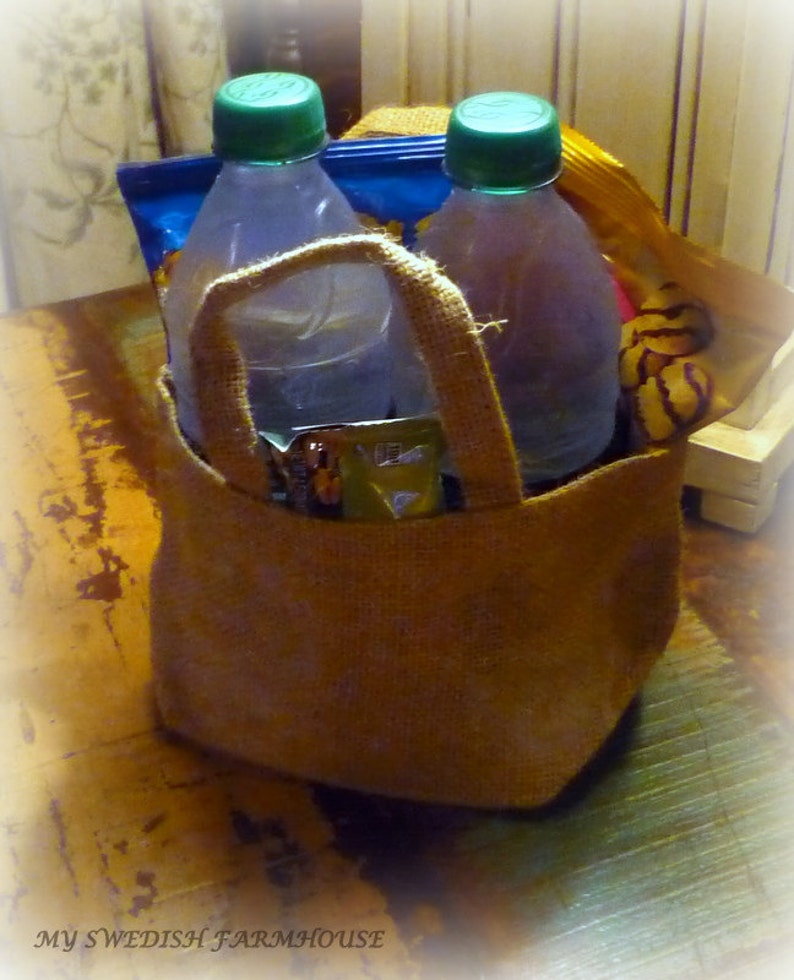 Burlap Bag with Handle Favor Bags Gift Bag DIY Party