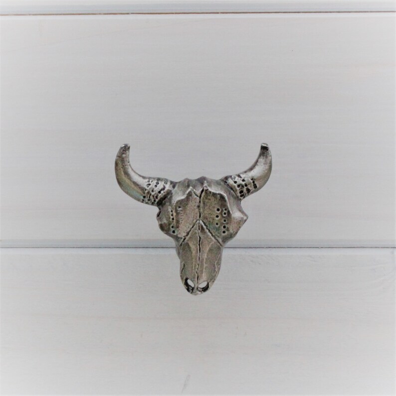 Steer Skull Knob Drawer Pulls Southwestern Decor Fixer Etsy