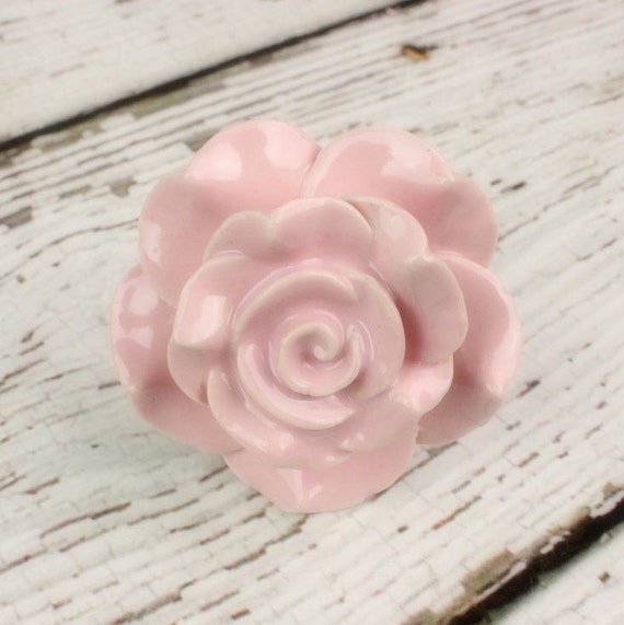 Pink Knobs Pink Flower Knob Drawer Pulls Red Knob Etsy