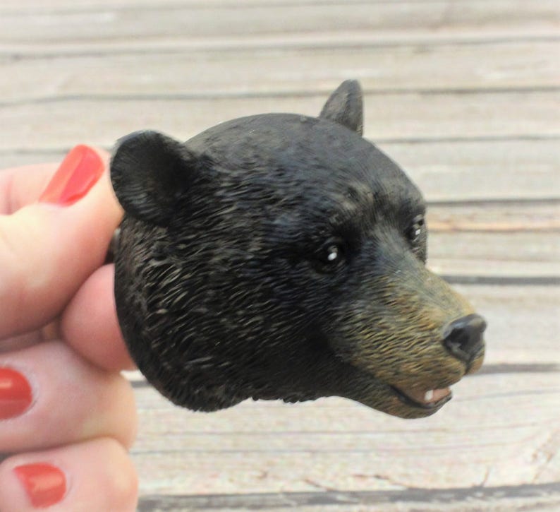 Bear Head Knob Woodland Nursery Knobs Drawer Etsy