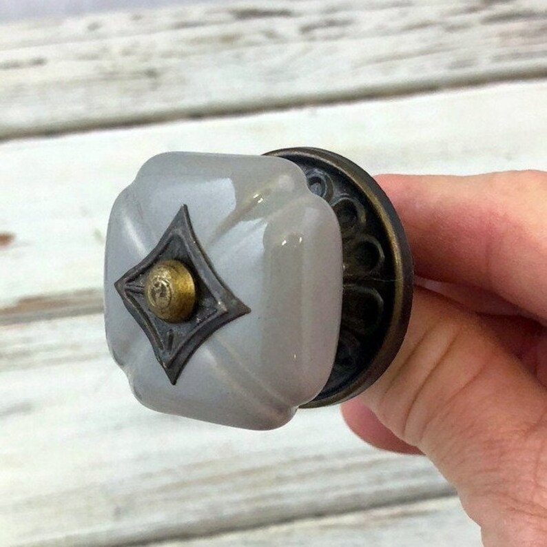 Grey Knobs Dresser Knob Drawer Knobs Rustic Etsy