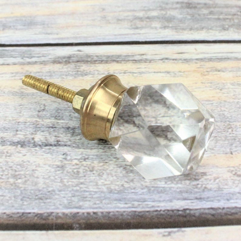 Glass Gold Knobs Modern Glass Drawer Pulls Bathroom Etsy