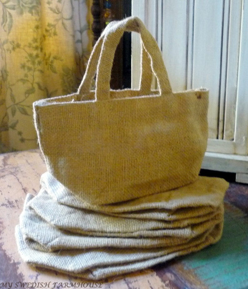 Burlap Bag with Handle Favor Bags Gift Bag DIY Party
