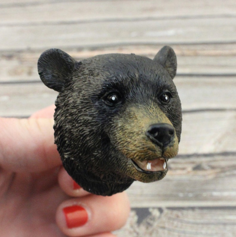 Bear Head Knob Woodland Nursery Knobs Drawer Etsy